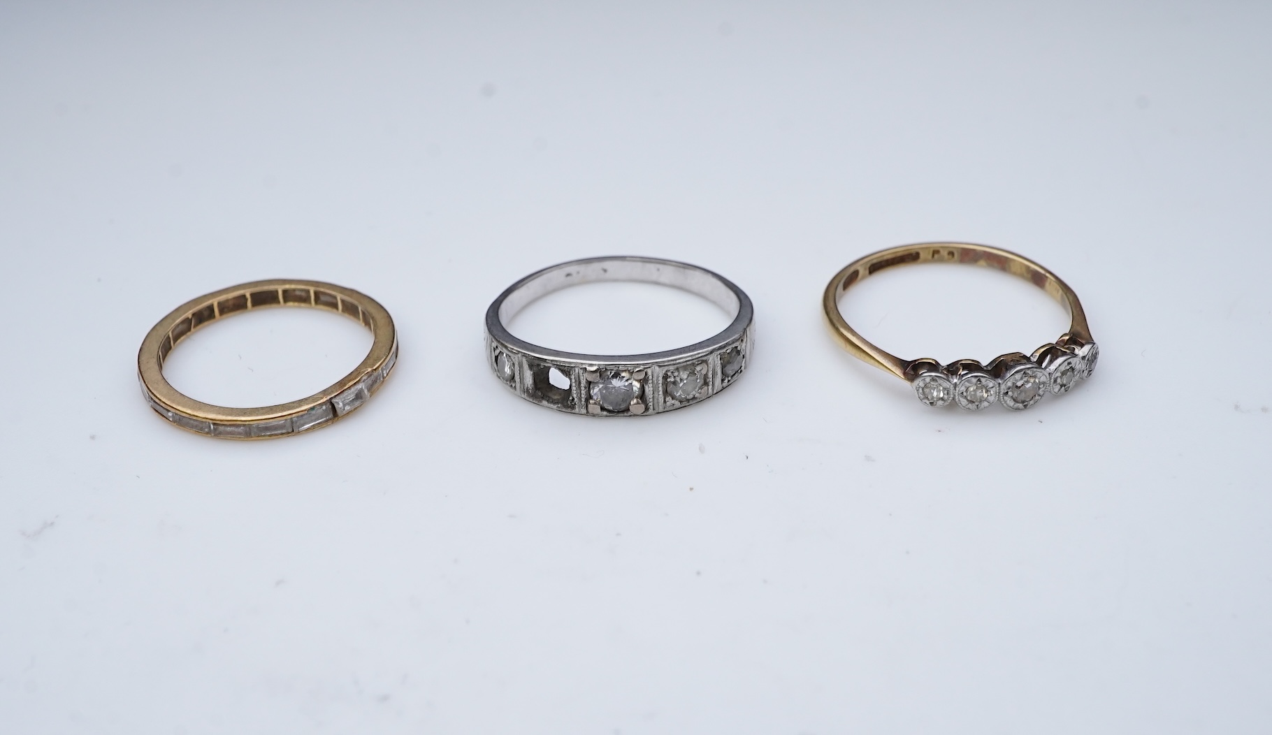 Three diamond rings